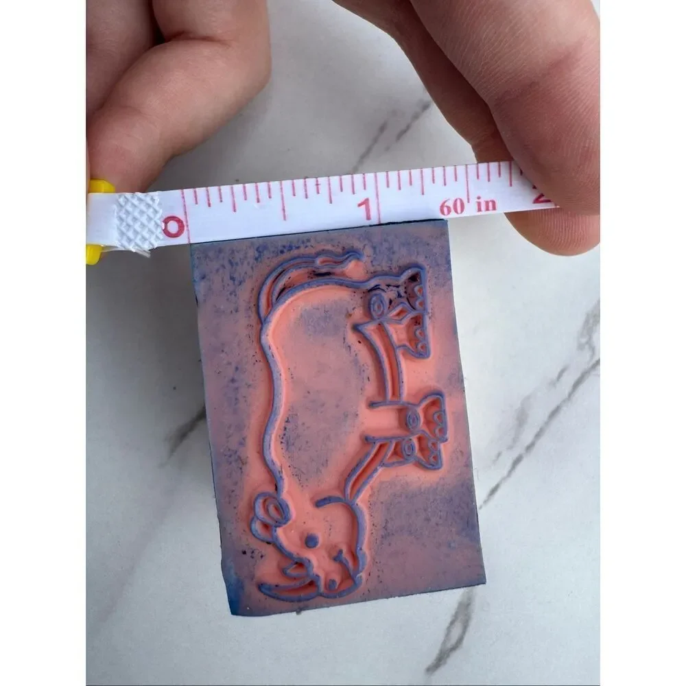 Cartoon Rhino Rubber Stamp